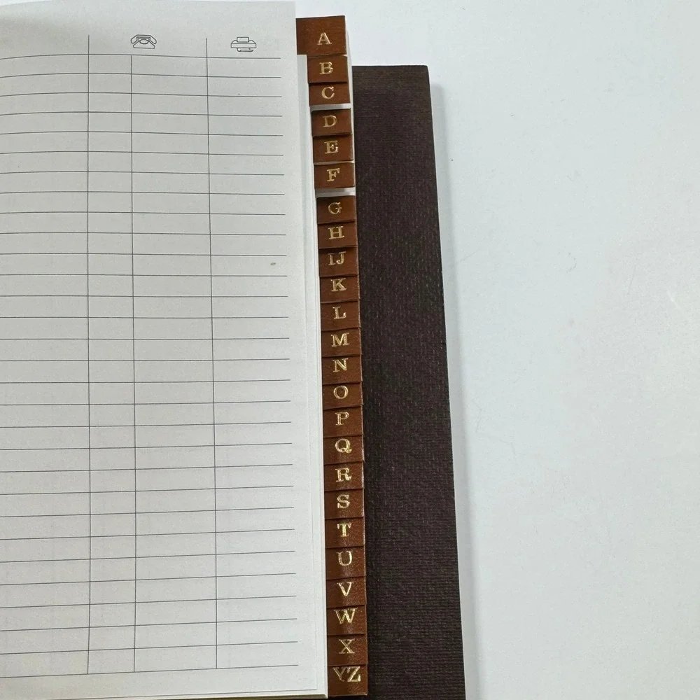 Vintage Telephone Address Book Kangaroo Italian Leather Handmade Bologna Retro